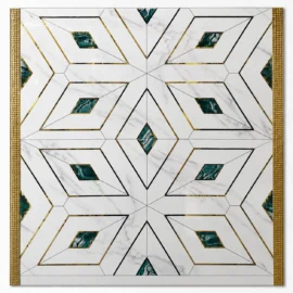 Royal Geometric Marble Finish Kitchen Tiles