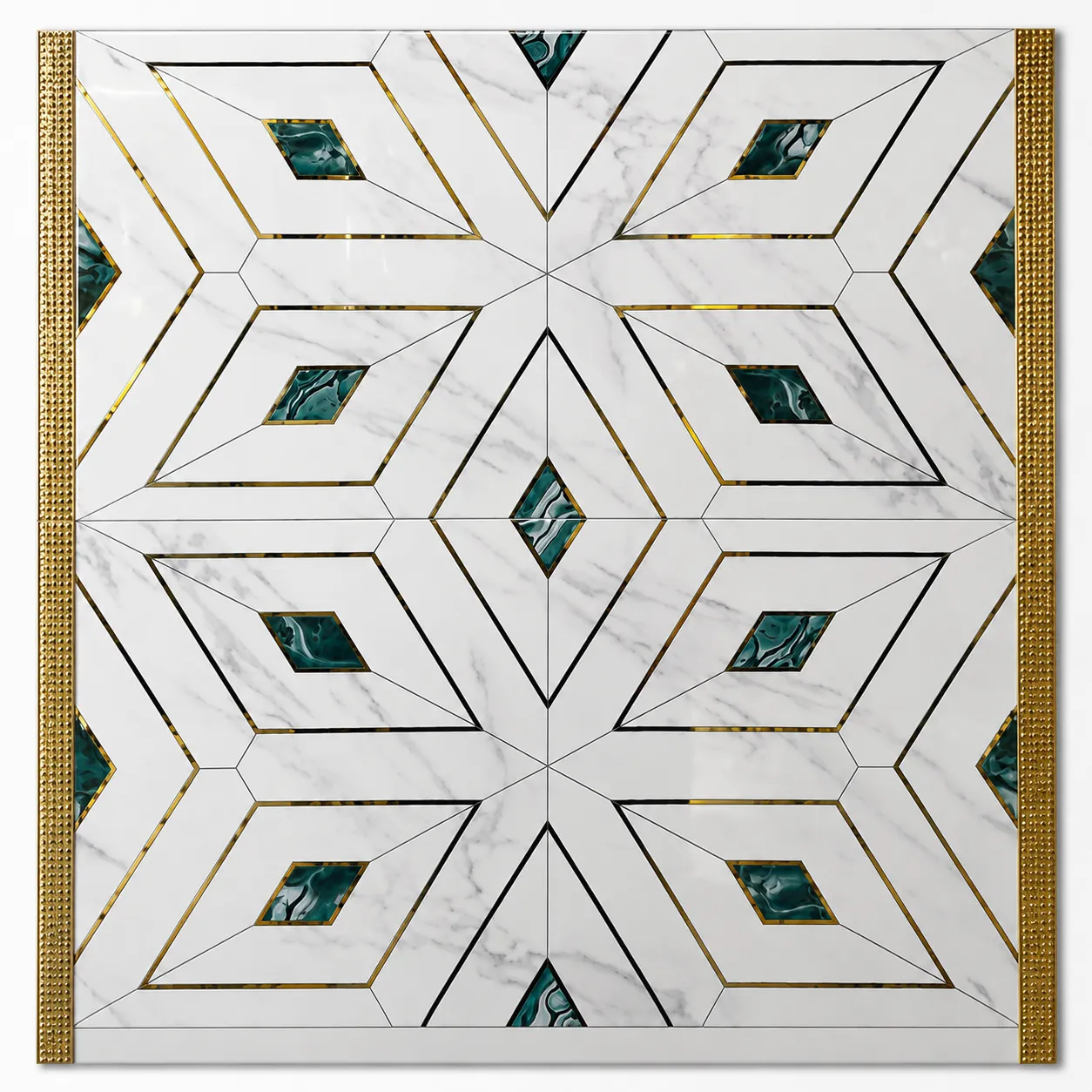 Royal Geometric Marble Finish Kitchen Tiles