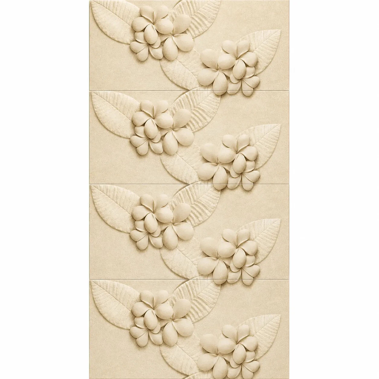 Ivory Floral Designer Bathroom Tiles - Image 3